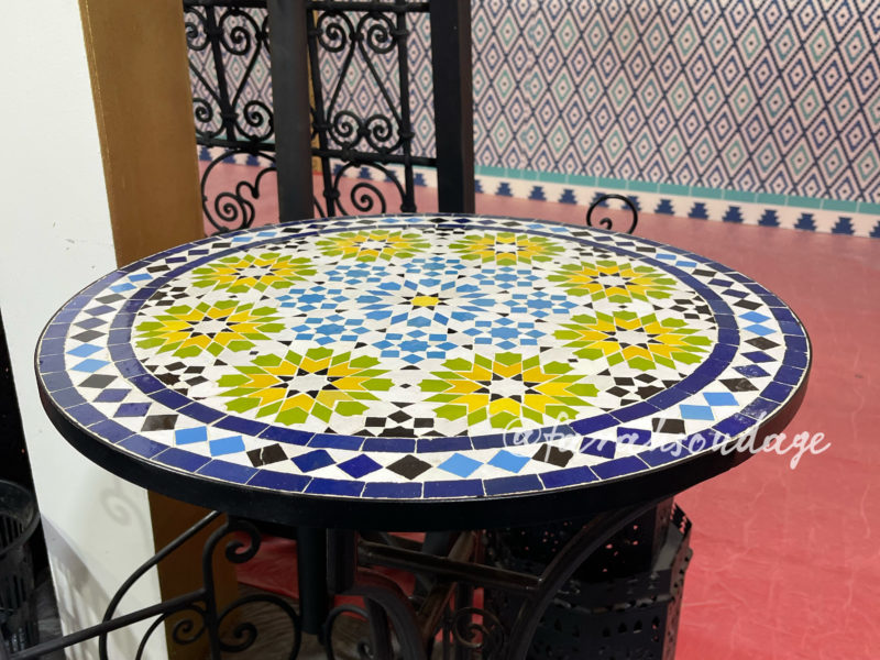 Moroccan Mosaic Round Table.