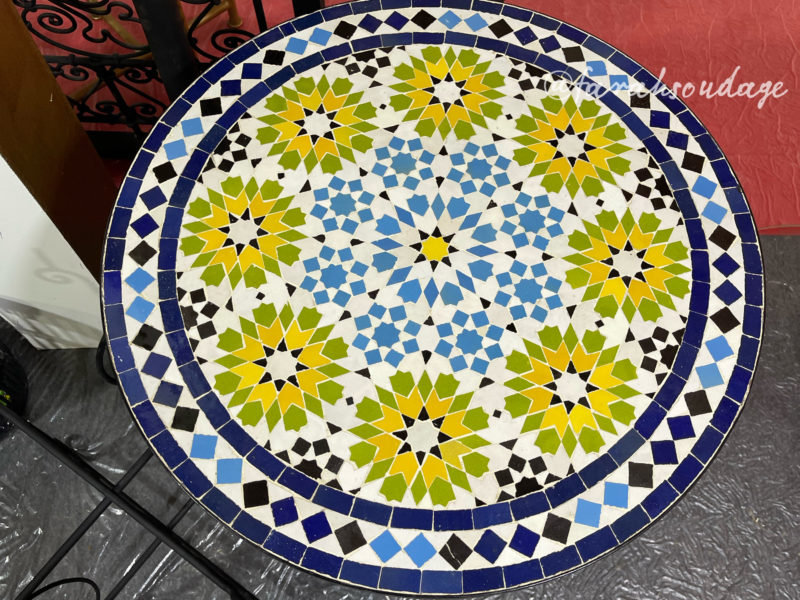 Moroccan Mosaic Round Table.