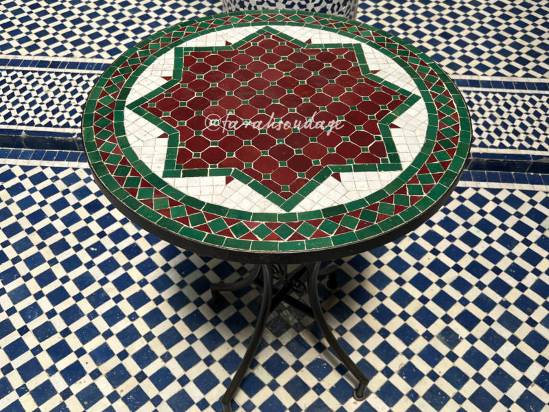 Moroccan mosaic round table