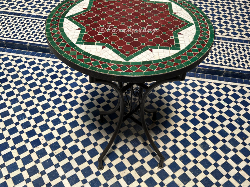 Moroccan mosaic round table